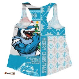 Cronulla-Sutherland Sharks Women Racerback Singlet Christmas Magic Knit Style Winter Glow
