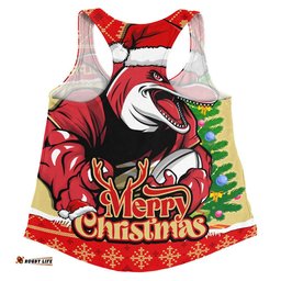 Redcliffe Dolphins Women Racerback Singlet Merry Christmas Game Day Knit Style Team Edition