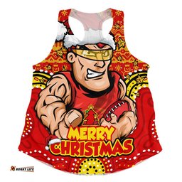 Gold Coast SUNS Women Racerback Singlet Ugly Christmas Knit Patterns Vintage Jersey