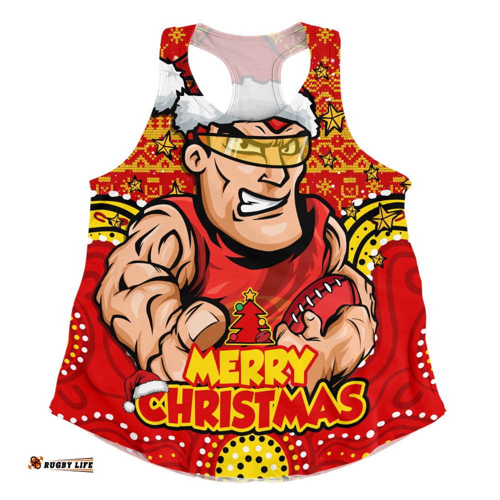 Gold Coast SUNS Women Racerback Singlet Ugly Christmas Knit Patterns Vintage Jersey