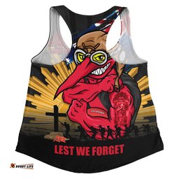 Essendon Women Racerback Singlet ANZAC Day Honour And Football Legacy