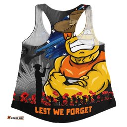 GWS GIANTS Women Racerback Singlet ANZAC Inspired Football Fan Memorial Design