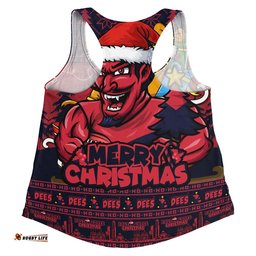 Melbourne Women Racerback Singlet Festive Holiday Merry Christmas Vibe