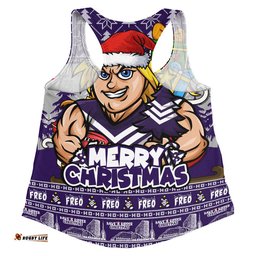Fremantle Women Racerback Singlet Festive Holiday Merry Christmas Vibe