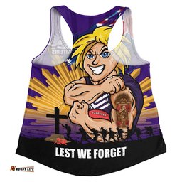 Fremantle Women Racerback Singlet ANZAC Day Honour And Football Legacy