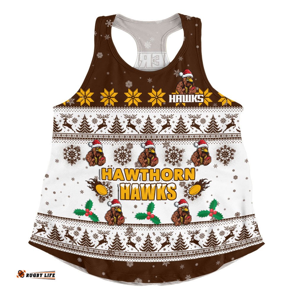 Hawthorn Women Racerback Singlet Special Ugly Christmas Holiday Footy Fans