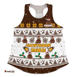 Hawthorn Women Racerback Singlet Special Ugly Christmas Holiday Footy Fans