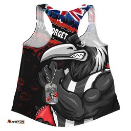 Collingwood Women Racerback Singlet Lest We Forget Eternal Honor