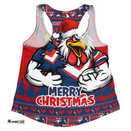 Sydney Roosters Women Racerback Singlet Merry Christmas Festive Spirit Edition