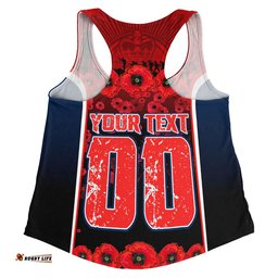 Sydney Roosters Women Racerback Singlet Lest We Forget In Honor And Remembrance