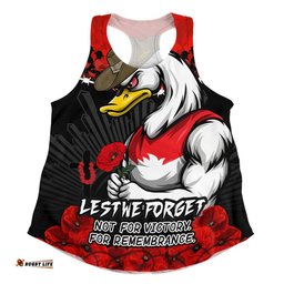 Sydney Swans Women Racerback Singlet ANZAC Day Not For Victory For Remembrance