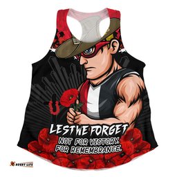 St Kilda Women Racerback Singlet ANZAC Day Not For Victory For Remembrance