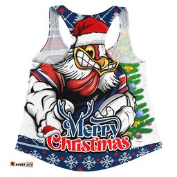 Sydney Roosters Women Racerback Singlet Merry Christmas Game Day Knit Style Team Edition