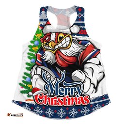 Sydney Roosters Women Racerback Singlet Merry Christmas Game Day Knit Style Team Edition