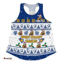 West Coast Eagles Women Racerback Singlet Special Ugly Christmas Holiday Footy Fans