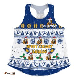 West Coast Eagles Women Racerback Singlet Special Ugly Christmas Holiday Footy Fans