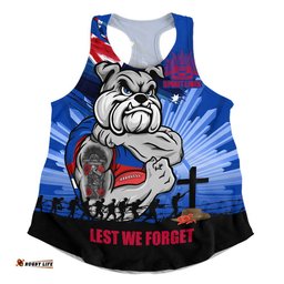 Western Bulldogs Women Racerback Singlet ANZAC Day Honour And Football Legacy