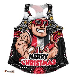 St Kilda Women Racerback Singlet Ugly Christmas Knit Patterns Vintage Jersey