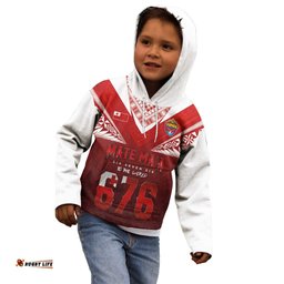 Mate Ma'a Tonga Rugby Kid Hoodie Six Seven Six to The World