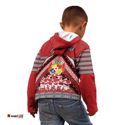 Personalised Tonga Rugby Pacific Kid Hoodie Ikale Tahi Sipi Tau