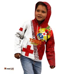 Custom Tonga Rugby Kid Hoodie Tongan Go 2023 World Cup