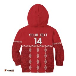 Custom Tonga Rugby 2024 Kid Hoodie Go Champions Ikale Tahi Ngatu Pattern