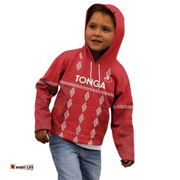 Custom Tonga Rugby 2024 Kid Hoodie Go Champions Ikale Tahi Ngatu Pattern