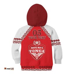 Custom Tonga Mate Maa Rugby Kid Hoodie Go Champions