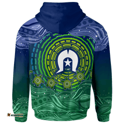 Kids Custom Text Torres Strait Islanders Zip Up Hoodie Aboriginal Turtle