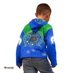 Hoodie Kids Torres Strait Symbol With Aboriginal Patterns
