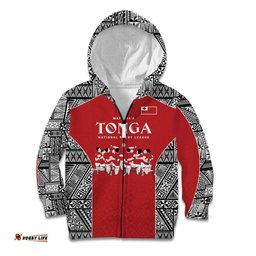 Custom Tonga Rugby Mate Ma'a Kid Hoodie Tonga XIII Make History Pacific Champions