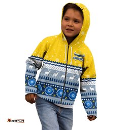 Custom Personalised Cowboys Aboriginal Hoodie KID Christmas North Queensland