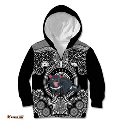 Personalised Australian Astrology Kid Hoodie Aboriginal Tasmania Devil Zodiac Sign