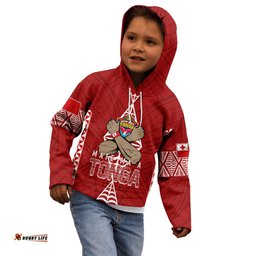 Personalised Tonga Rugby Kid Hoodie Mate Ma'a Tonga Independence Day