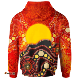 Aboriginal Kid Hoodie Aboriginal Lives Matter Flag Dot Painting Art For Kid