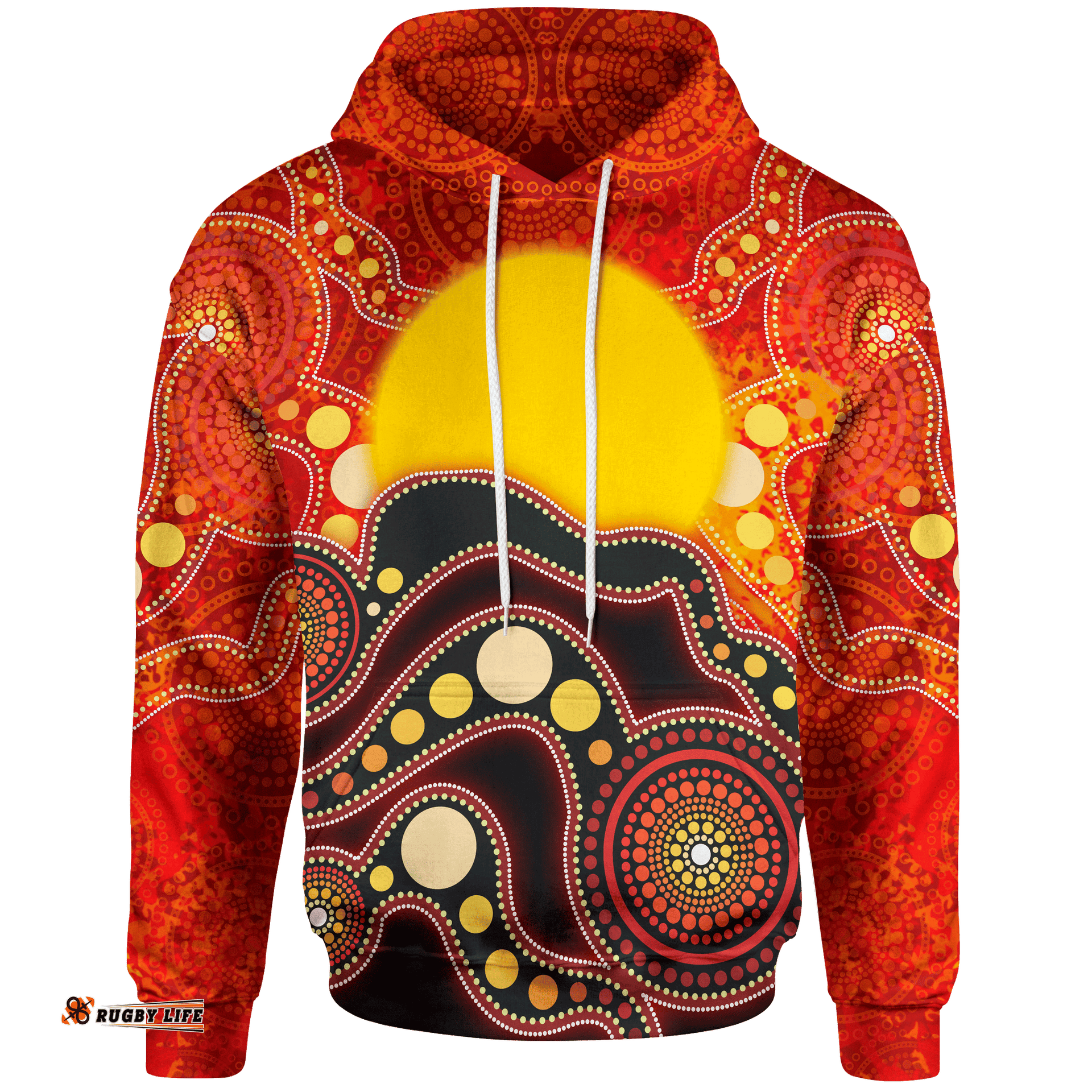 Aboriginal Kid Hoodie Aboriginal Lives Matter Flag Dot Painting Art For Kid