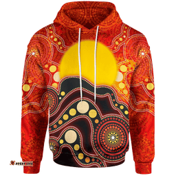 Aboriginal Kid Hoodie Aboriginal Lives Matter Flag Dot Painting Art For Kid
