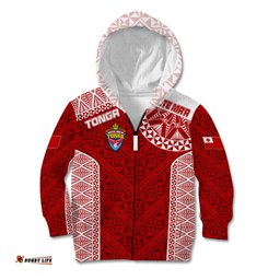 Personalised Tonga Rugby Kid Hoodie Mate Ma'a Tonga Champions
