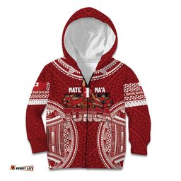 Personalized Mate Maa Tonga Rugby Kid Hoodie Ofa Atu Tonga