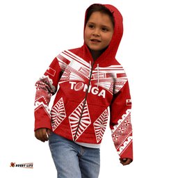 Custom Tonga Rugby Kid Hoodie Proud Tongan Ngatu Kupesi World Cup 2023 No1