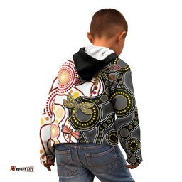 Aboriginal Dragonfly Kid Hoodie White Style