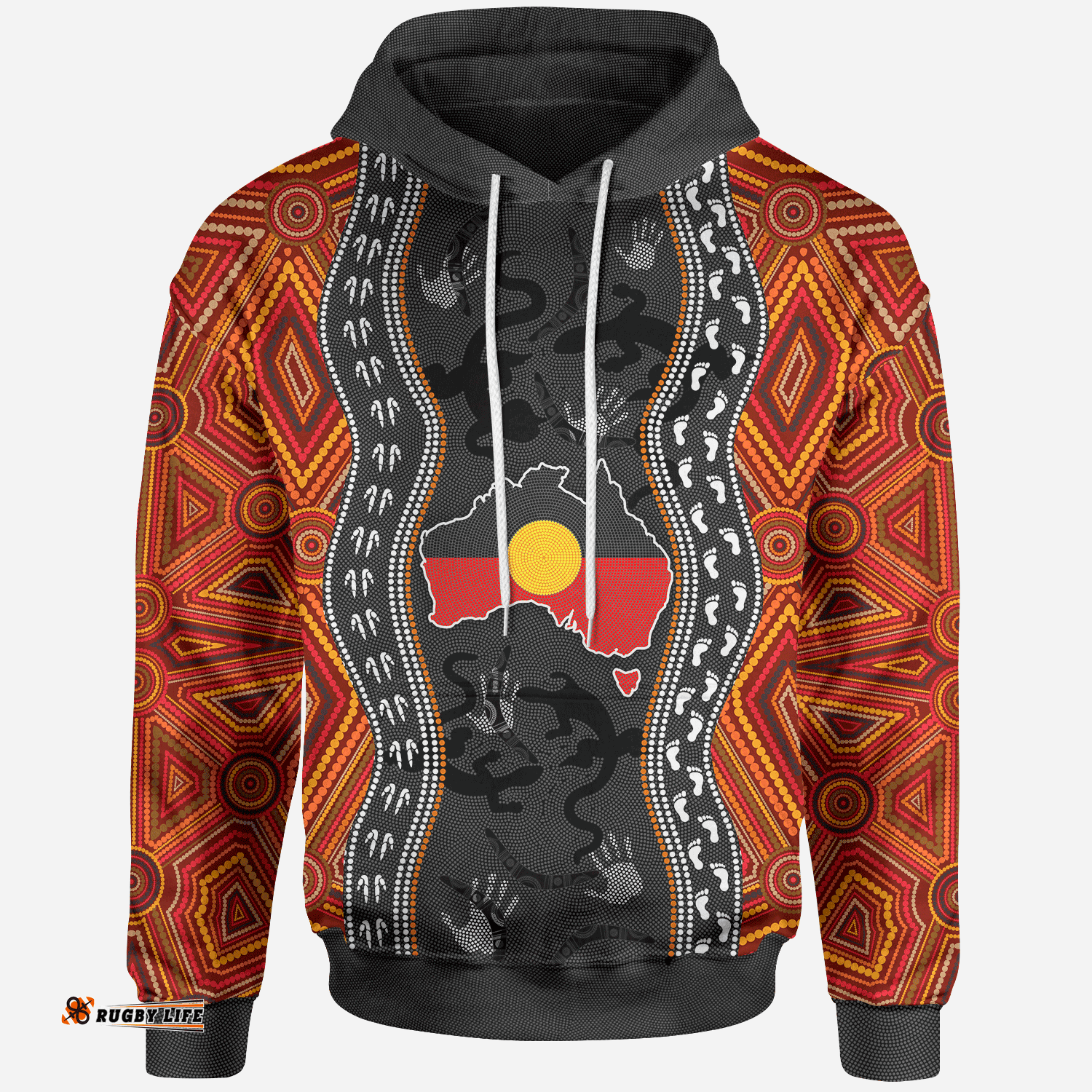 Kid Aboriginal Hoodie Australia Indigenous Map