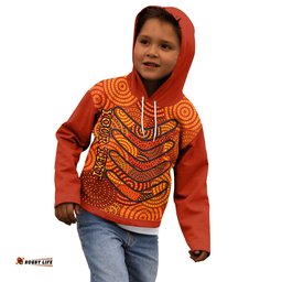 Aboriginal Personalised Kid Hoodie Aboriginal Boomerangs And Dot Circle