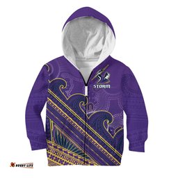 Storm Rugby Hoodie KID Melbourne Pasifika Aboriginal Gradient Polynesian