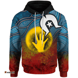 Kids Aboriginal Kid Hoodie Aboriginal and Torres Strait Islanders Flag