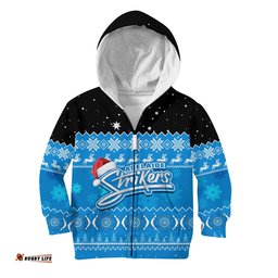 Custom Personalised Adelaide Strikers Cricket Hoodie KID Aboriginal Merry Christmas