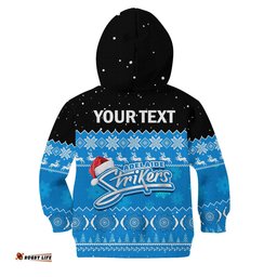 Custom Personalised Adelaide Strikers Cricket Hoodie KID Aboriginal Merry Christmas