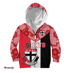 Saints Football Hoodie KID St Kilda 1873 Aboriginal Dot Painting
