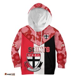 Saints Football Hoodie KID St Kilda 1873 Aboriginal Dot Painting