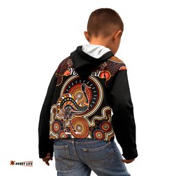 Personalised Australian Astrology Kid Hoodie Aboriginal Emu Zodiac Sign